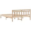 vidaXL Bed Frame Brown 140 x 200 cm Solid Pine Wood