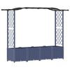 vidaXL Raised Bed with Trellis and Roof Grey 204 x 40 x 138 cm PP