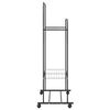 vidaXL Clothes Rack with Shelf with Wheel Black 80 x 53 x 156 cm
