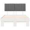 vidaXL Bed Frame with Upholstered Headboard Light Grey 120 x 190 cm