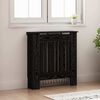 vidaXL Radiator Cover Black Oak 78 x 19 x 81.5 cm Engineered Wood