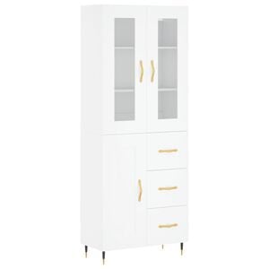 vidaXL Highboard White 69,5x34x180 cm Engineered Wood