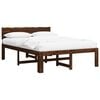 vidaXL Double Bed Frame with Headboard ROSTOCK Dark Brown 160 x 200 cm