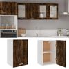 vidaXL Hanging Cabinet Lyon Smoked Oak 39.5x31x60 cm Engineered Wood