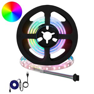 vidaXL LED Strip 4 pcs Black and Transparent 55 x 0.8 x 0.3 cm