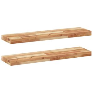 vidaXL Floating Shelves 2 pcs 100x20x4 cm Oil Finished Solid Wood Acacia