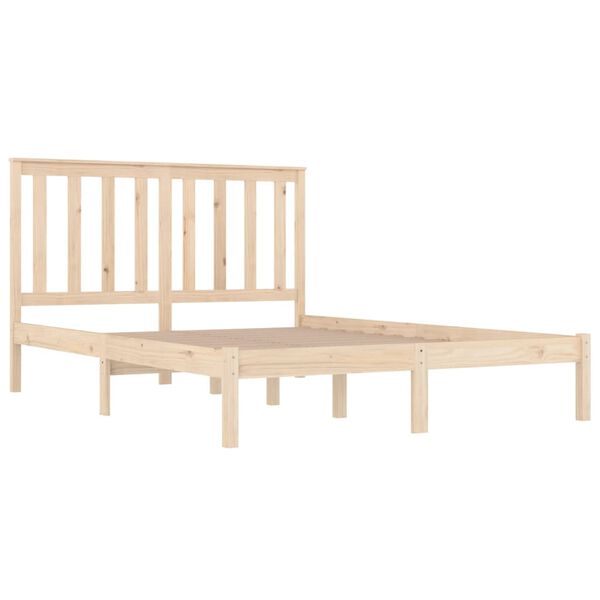 vidaXL Bed Frame without Mattress Solid Wood Double