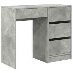vidaXL Desk Concrete Grey 90 x 37.5 x 75 cm Engineered Wood