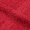 vidaXL Bath Towels "FROGN" 10 pcs Red 100x150 cm 360 gsm