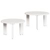 vidaXL Coffee Table 2 pcs White Solid Pine wood