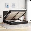 vidaXL Ottoman Bed with Mattresses Black 180x200cm Velvet