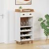 vidaXL Wine Cabinet ASKIM White 57 x 37 x 114 cm Solid pine wood