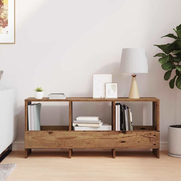 vidaXL Magazine Rack Old Wood 102 x 30 x 45 cm