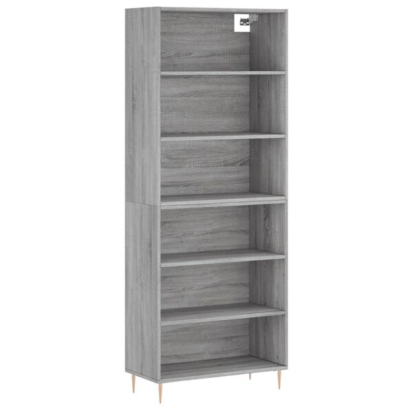 vidaXL Highboard Concrete Grey 69.5x32.5x180 cm Engineered Wood