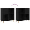 vidaXL Record Cabinet Black oak 84.5 x 38 x 89 cm Engineered wood