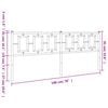 vidaXL Metal Replace Headboard Black 193 cm