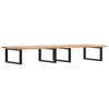 vidaXL Basin Shelf Wall Mounted Steel and Solid Wood Acacia