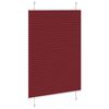vidaXL Pleated Blind Bordeaux Red 85x100 cm Fabric Width 84.4 cm Polyester