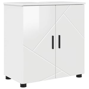 vidaXL Bathroom Cabinet High Gloss White 61 x 35 x 64 cm