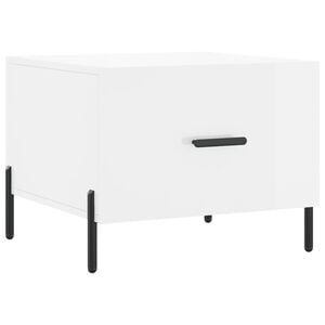 vidaXL Coffee Table High Gloss White 50x50x40 cm Engineered Wood