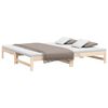 vidaXL Pull-out Day Bed without Mattress 2x(80x200) cm Solid Wood Pine