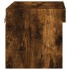 vidaXL Bedside Cabinet with LED Lights Wall-mounted Smoked Oak