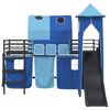 vidaXL Kids'Loft Bed Frame Black and Blue 90 x 200 cm Metal