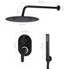 vidaXL Shower System Stainless Steel 201 Black