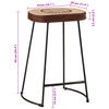 vidaXL Bar Stools 2 pcs Dark Brown 41x29x62 cm