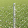 vidaXL Fence with Post Silver 1.2 x 50 m Steel