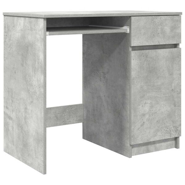 vidaXL Desk Concrete Grey 86x49x76 cm Engineered Wood