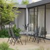 vidaXL 5 Piece Garden Dining Set Steel Anthracite