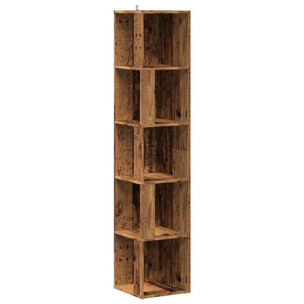 vidaXL Corner Cabinet Old Wood 33x33x165 cm Engineered Wood