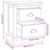 vidaXL Bedside Table Natural 40 x 30 x 50 cm Solid Teak Wood