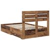 vidaXL Bed Frame with Drawer with Headboard Manual Engineered Wood