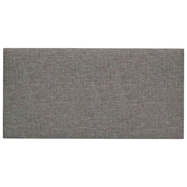vidaXL Wall Headboard 12 pcs Light Grey 30 x 15 cm Fabric