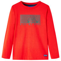 Kids' T-shirt with Long Sleeves Red 92