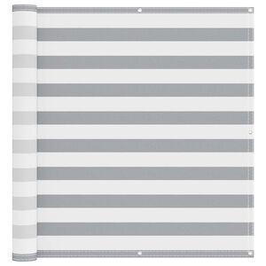 vidaXL Balcony Screen Light Grey and White 110 x 700 cm Oxford Fabric