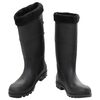 vidaXL Rian Boots with Removable Socks Black Size 45 PVC