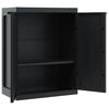 vidaXL Outdoor Storage Cabinet Black 65x37x85 cm PP