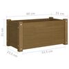 vidaXL Garden Planter Honey Brown 60x31x31 cm Solid Pinewood