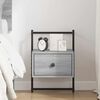 vidaXL Bedside Cabinet Wall-mounted Grey Sonoma 35x30x51 cm Engineered Wood