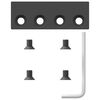 vidaXL Sliding Door Hardware Kit 400 cm Steel Black