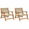 vidaXL Garden Furniture 2 pcs Beige 67 x 76 x 73 cm Solid Acacia Wood