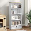 vidaXL CD cabinet White 52 x 17.5 x 103 cm Solid Pine Wood