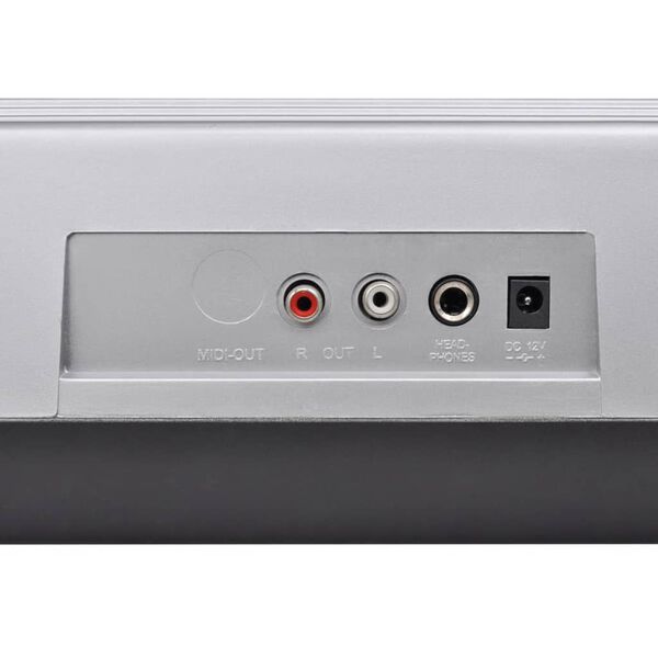 vidaXL 61-Key Electric Keyboard Set Silver and Black