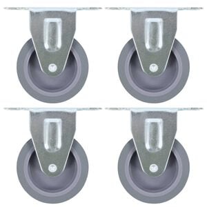 vidaXL Fixed Casters 4 pcs 75 mm