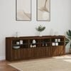 vidaXL Sideboard with LED Lights Brown Oak 202x37x67 cm
