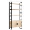 vidaXL 4-Tier Bookcase 80x30x180 cm Solid Mango Wood