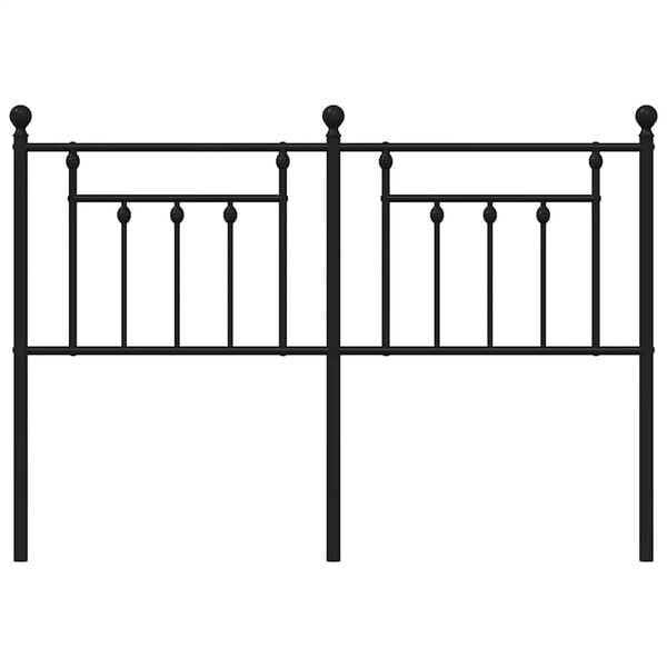 vidaXL Metal Headboard Black 135 cm